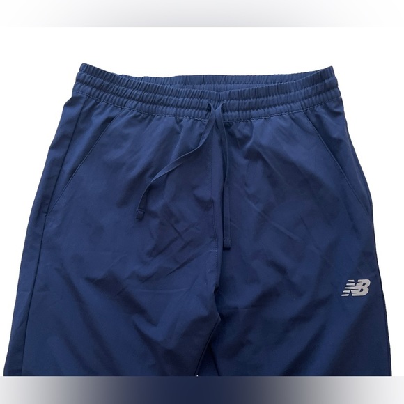 New Balance x Isaac Mizrahi Indigo Blue Jogger Pants Womens Small Ruched Ankle - Picture 3 of 7